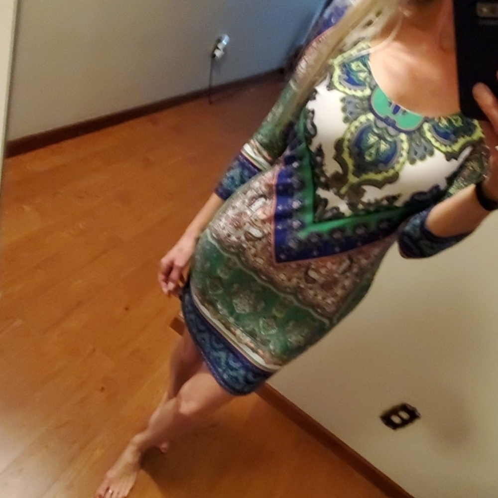 Arden B Multicolor Patterned Dress